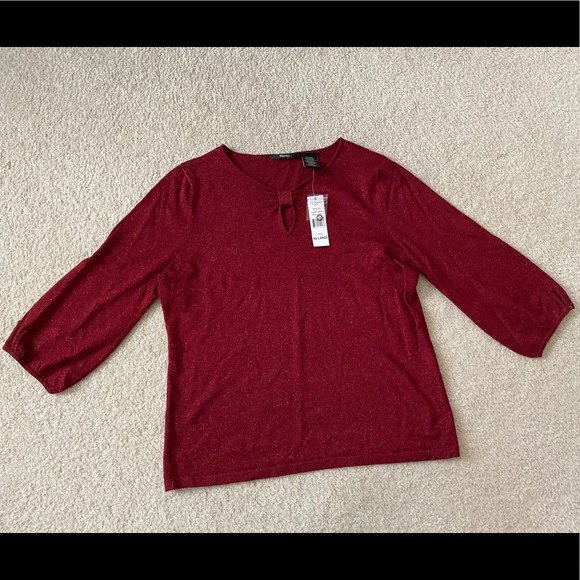 NWT Red sparkle sweater - Picture 1 of 3